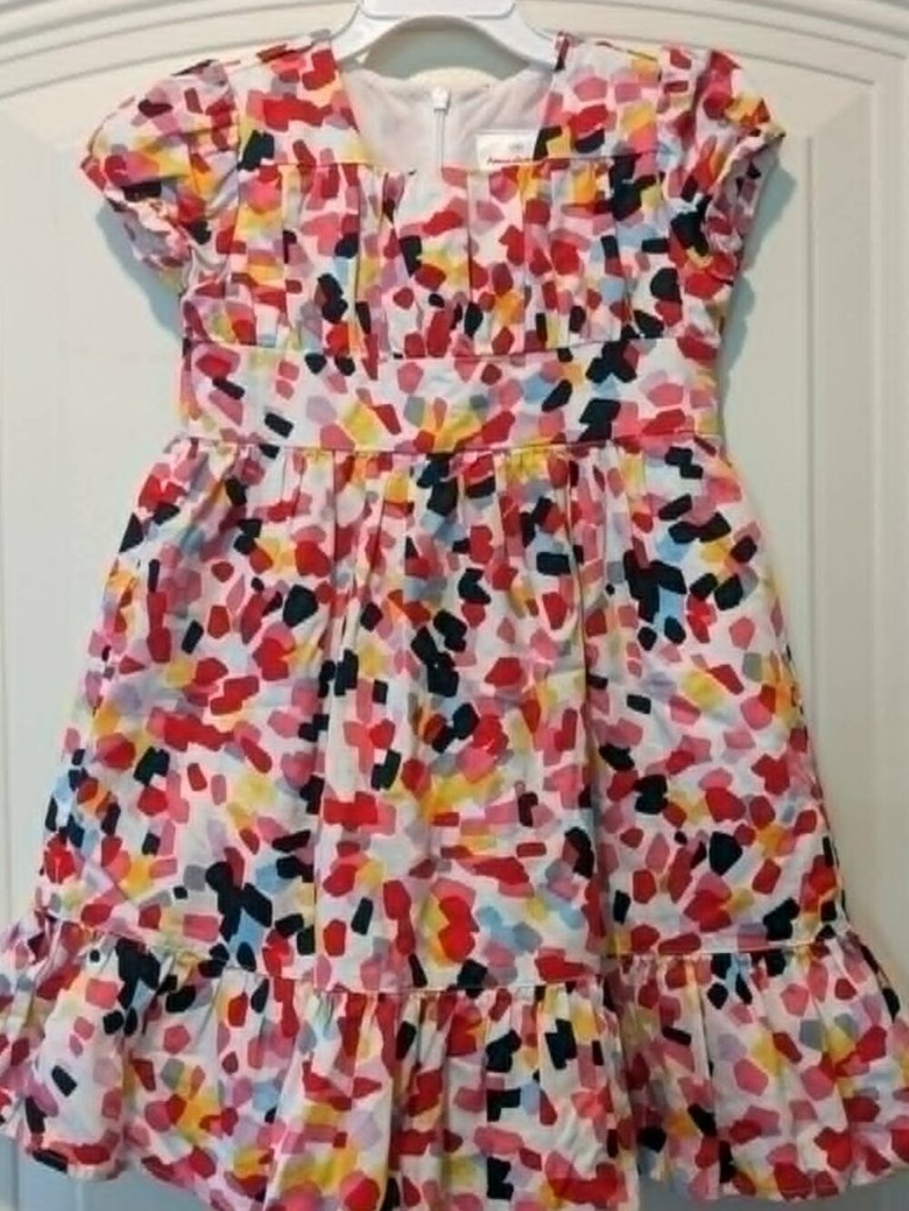 Girl's Hanna Andersson Confetti Print Tiered Dress size 4 (100) - EUC